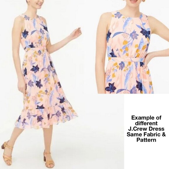J.Crew Halter Neck Floral Midi Dress Sample - Size 6 - NWOT - Picture 5 of 5